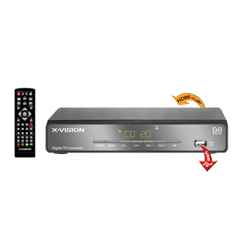 X.Vision XDVB-373 Digital TV Reciever گیرنده دیجیتال ایکس ویژن 373 DVB T2